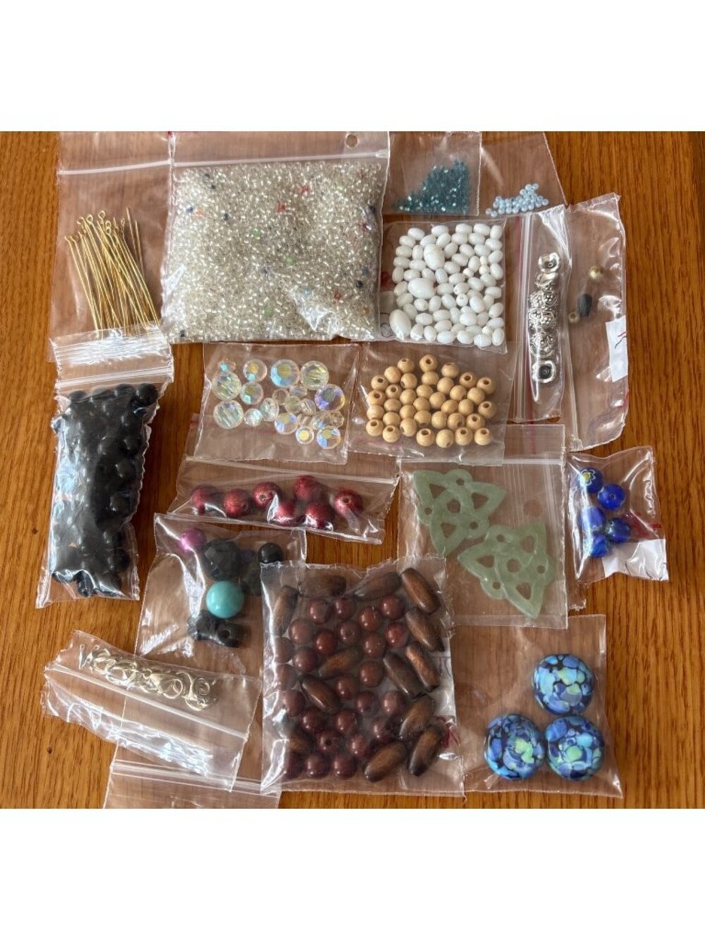 Assorted Beads Variety Kit For Jewelry Making Crafting DIY Multi-Color Shapes